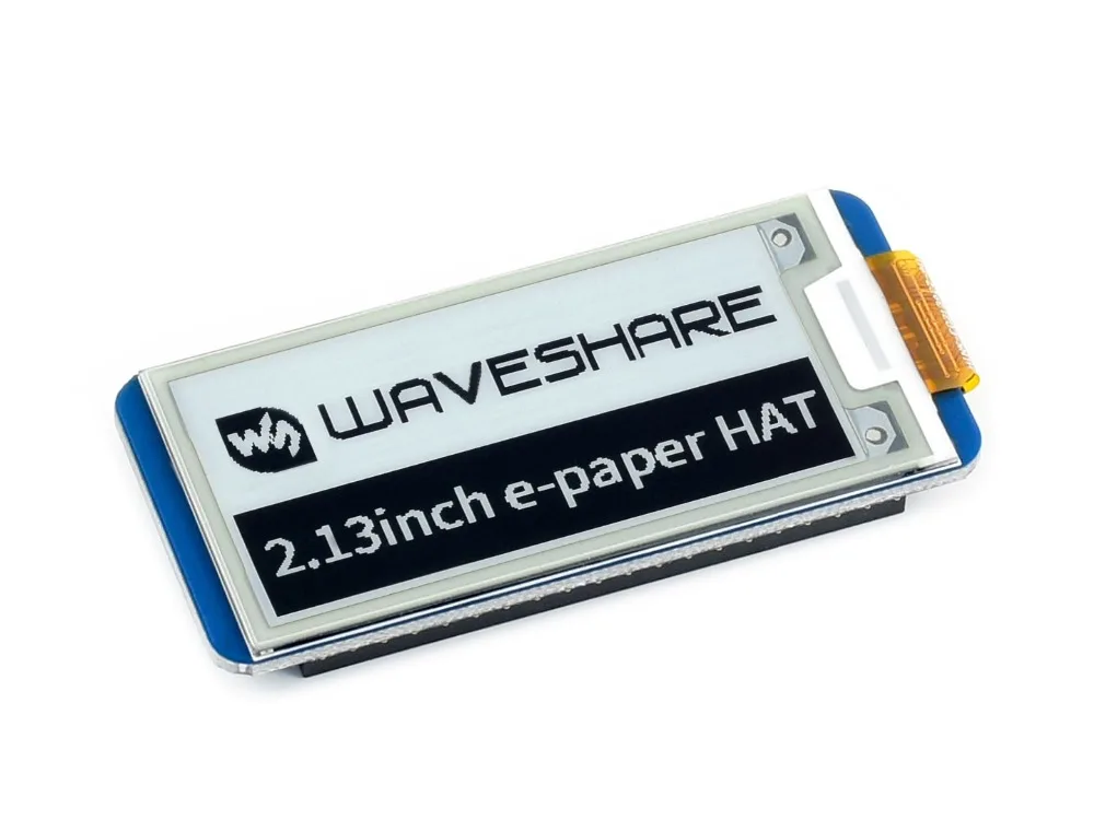 Waveshare 2,13 ''e-paper HAT, 2,13x122, 250 дюймов E-Ink дисплей для RaspberryPi 2B/3B/Zero W, цвет: черный, белый, частичное обновление