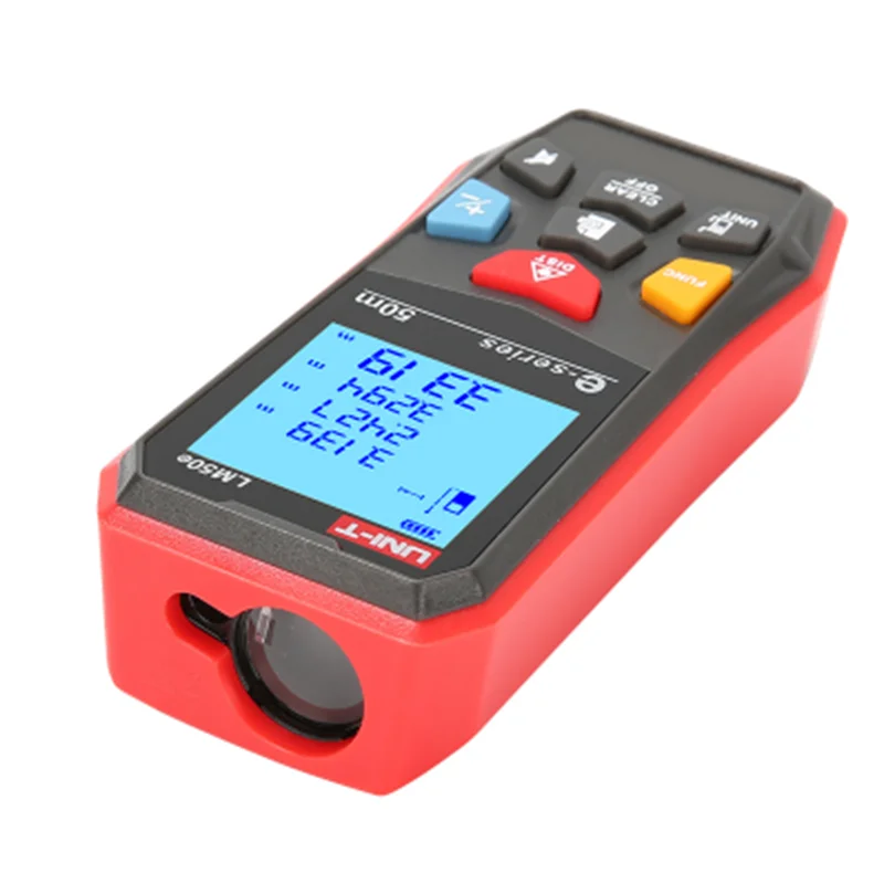 UNI-T LM50e Laser Distance Meter Handheld Mini Laser Rangefinder Digital LCD Tape Range Finder Diastimeter UNI-T LM50e Laser Distance Meter Handheld Mini Laser Rangefinder Digital LCD Tape Range Finder Diastimeter