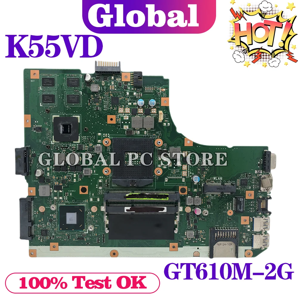 Оригинальная материнская плата ASUS K55VD для ноутбука K55A A55V Core SLJ8E N13M-GE1-S-A1 DDR3 100%