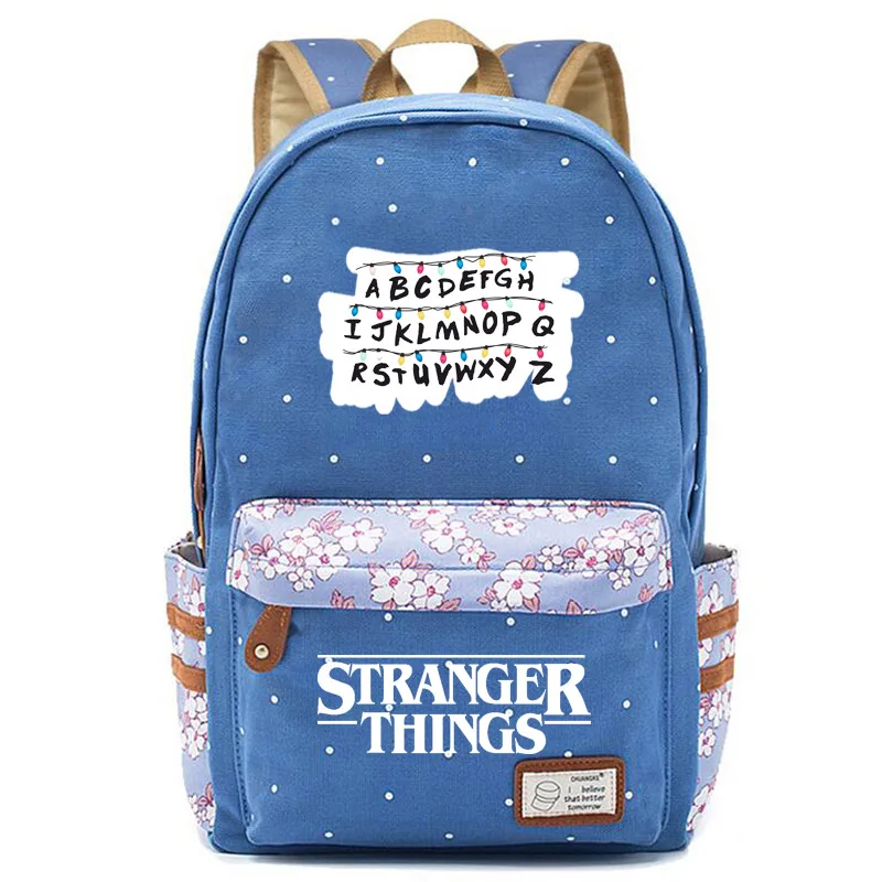 IMIDO рюкзаки с изображением букв для девочек, странные вещи, яркие цвета, школьная сумка, школьные рюкзаки, рюкзаки, повседневные сумки - Цвет: Light blue A