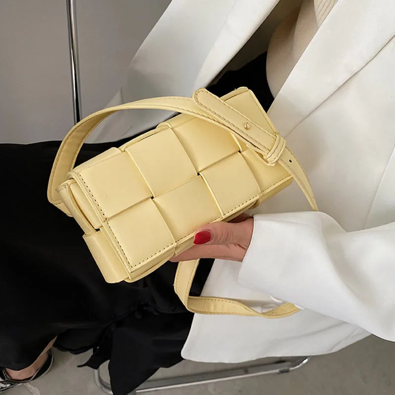 Leather Woven Small Waist Bags For Women Luxury Brand Shoulder Bag New Trend Women Hand Bag 2022 Messenger bag Female