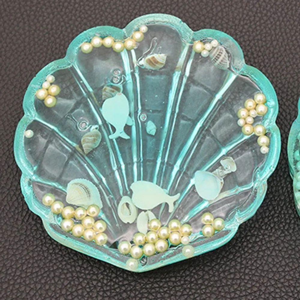 Shell Shape Silicone Mould Transparent Crystal Epoxy Glue Mold DIY Storage Box Accessories Handmade Cake Dessert Supplies