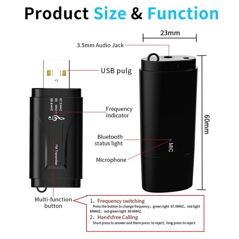 2 в 1USB Bluetooth приемник передатчики 5,0 беспроводной стерео Bluetooth AUX USB 3,5 мм разъем для ТВ ПК автомобильный комплект беспроводной адаптер