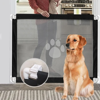 

PAPASGIX NEW Dog Paw Print Dog Pet Fences household isolation net portable assembled safety Magic Gate