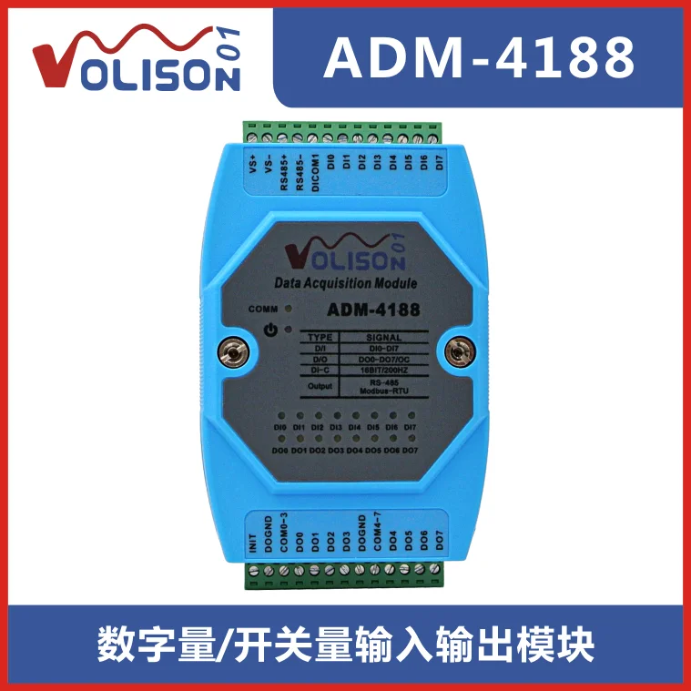 8 каналов цифровых входов выходов 8DI/DO модуль сбора RS485 MODBUS | Бытовая техника