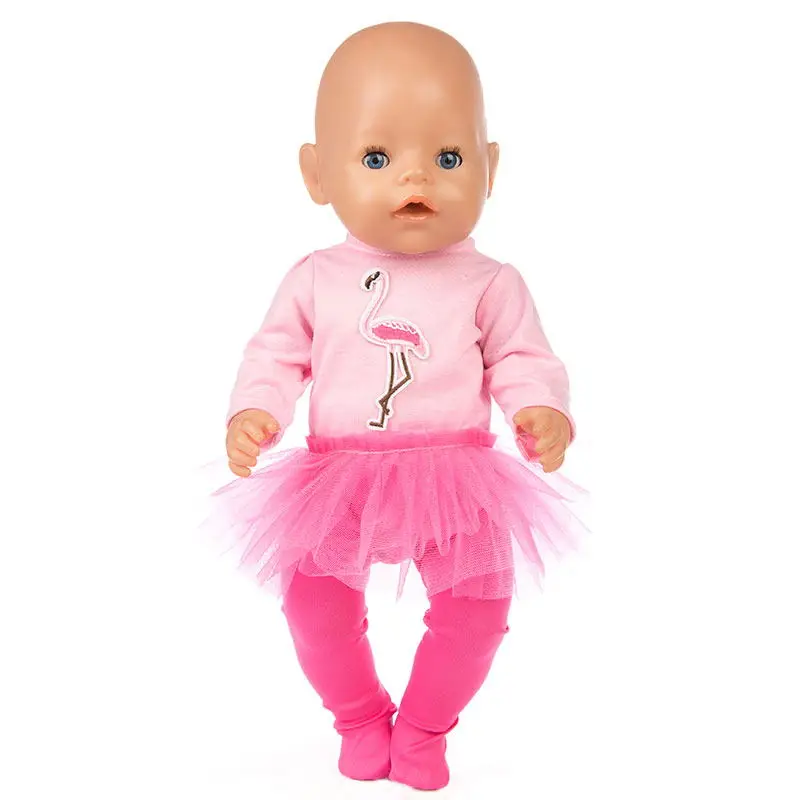 

Colorful Bird Dress+leggings Clothes Wear fit for 43cm Baby Doll Clothes and Doll Accessories.