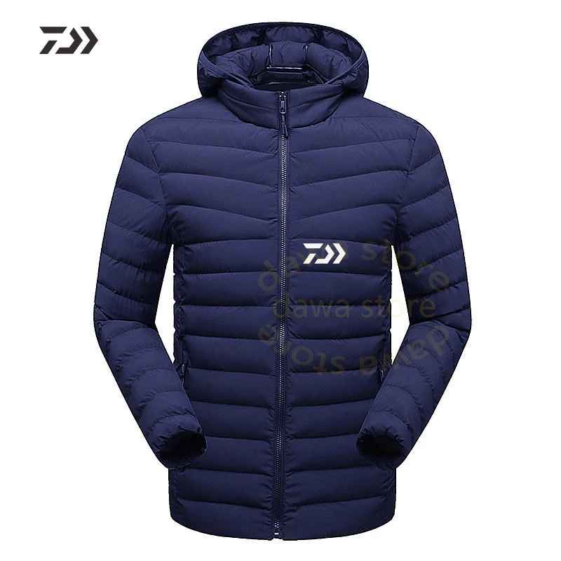 

Daiwa Fishing Jacket Men's Winter Down Jacket Keep Warm Solid Color Windproof Fishing Shirt Outdoor Men Clothes for Winter Shitr