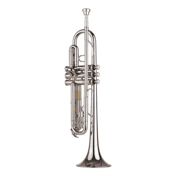 

Muslady Standard Bb Trumpet Brass Material Nickle Plated Wind Instrument with Mouthpiece Carry Bag Gloves Cleaning Cloth