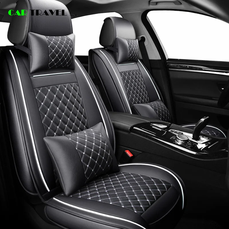 Передний+ задний) Роскошный кожаный чехол для сиденья автомобиля 4 сезона для toyota RAV4-2013 CH-R COROLLA E120 E130 автомобильный Стайлинг