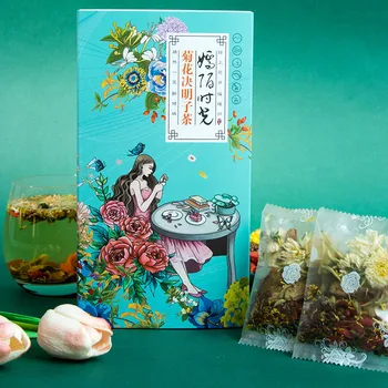 

Chrysanthemum Cassia Seed Gouqi Burdock Root Herbal and Flower Tea Chinese Health Care Green Food for Beauty and Weight Losing