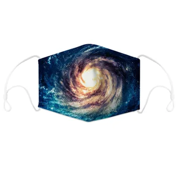 

Anti-Dust Face Mouth Cover Mask Flower 3D Print Galaxy Stars Health Prevent Infection Adult Washable Facial 2PCS Filters Masks
