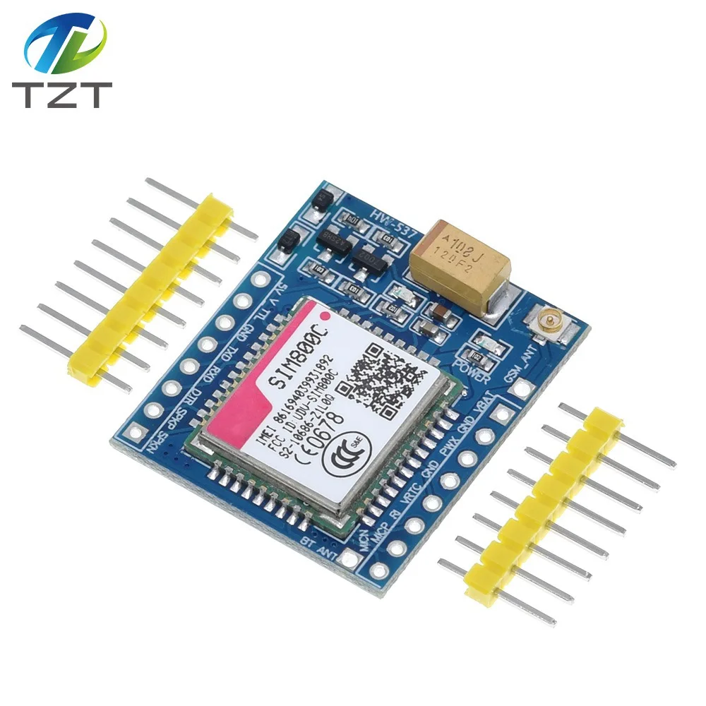 TZT SIM800C GSM GPRS модуль 5 В/3,3 в ttl макетная плата IPEX с Bluetooth и TTS для Arduino STM32 C51 для Arduino