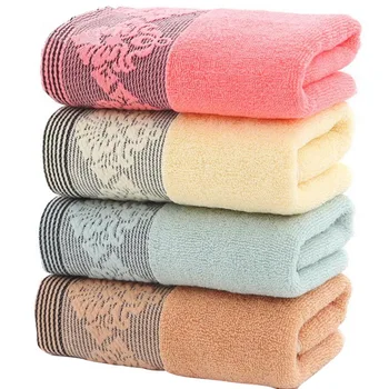 

1pc Embroidery Lavender Towel Set Cotton Face Towels Thick Cotton Bath Towel For Adults Washcloths High Absorbent Towels 34x74cm