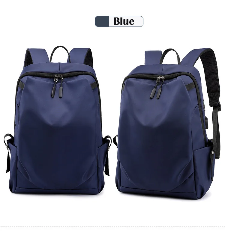 15.6 inch Laptop Backpack Men Waterproof Travel Business USB Backpacks Students School Back Pack Bag Black Grey Leisure Rucksack (13)