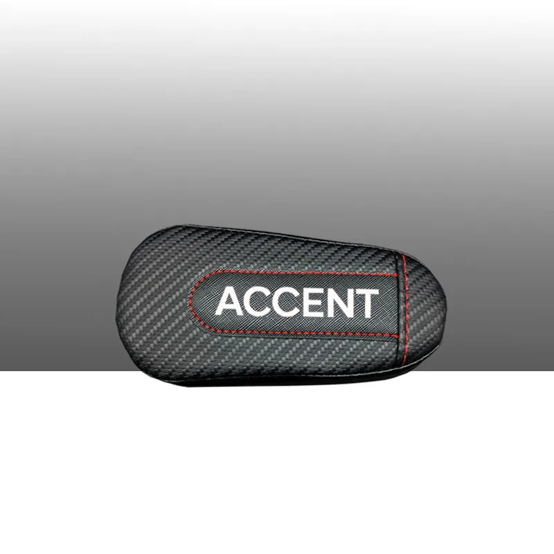 Для hyundai Accent, 1 шт., углеродное волокно, кожа, авто подушка для ног, наколенник, Автомобильный Дверной рычаг, накладка на руку, автомобильные аксессуары, защита для автомобиля - Название цвета: style 1