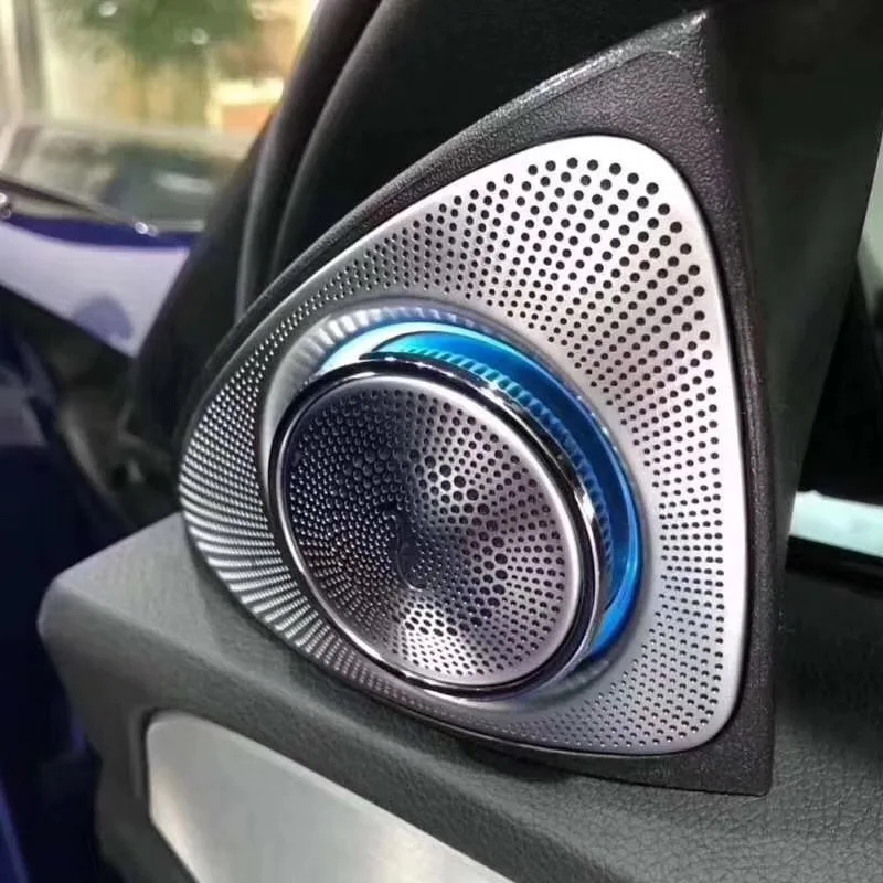 

64 Colors Car Interior Led Ambient Light 3D Rotary Tweeter Speaker For Mercedes-Benz C-class W205 Treble Speaker 809 2019-2020