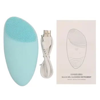 

Facial Cleansing Brush Mini Silicone Waterproof Electric Power Sonic Face Massager Cleansing Skin Care Brush for Normal Skin