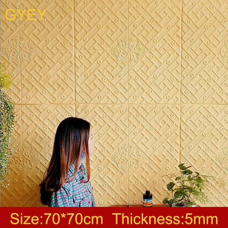 

3D Stereo Wall Stickers Background Wall Wallpaper Stickers Self-adhesive Wallpaper Anti-collision Bedroom Living Room Decoration
