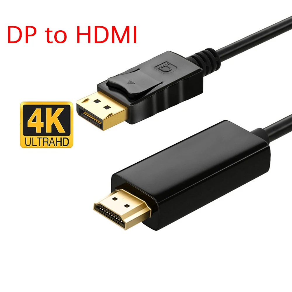 Displayport To HDMI-compatible Adapter 1080P 4K Display Port Converter for PC Laptop Projector MiniDP To Displayport Cable 