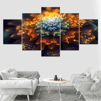 

5 pcs Diamond Embroidery colorful abstract flower 5d diamond painting rhinestone pictures full square round drill Diamond mosaic