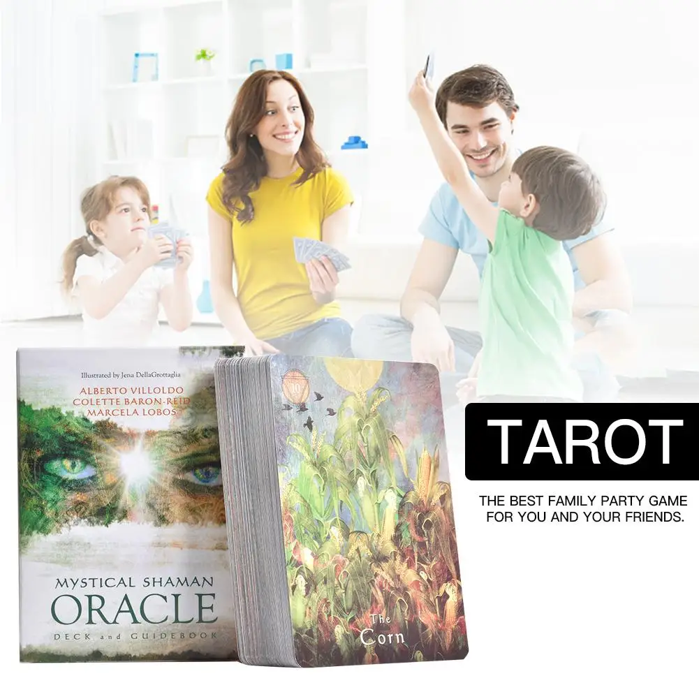 Новые 64 шт Lakens Tarot Kaarten Mystieke Sjamaan Tarot Kaart Tafel Dek Настольные игры для Familie Вечерние игры# N