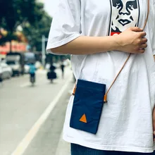 Холщовая Сумка настраиваемая в японском стиле хипстерская сумка для телефона Женская холщовая диагональная упаковка простой контрастный цвет Cl