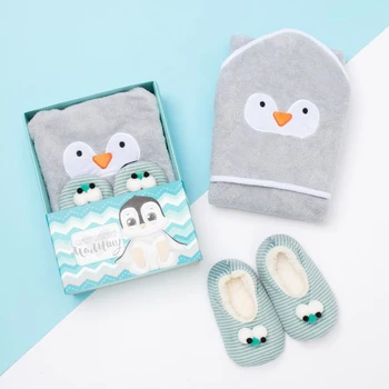 

Set "Penguin", terry towel with a hood 85 * 85 cm, footprints 16 cm 4562544