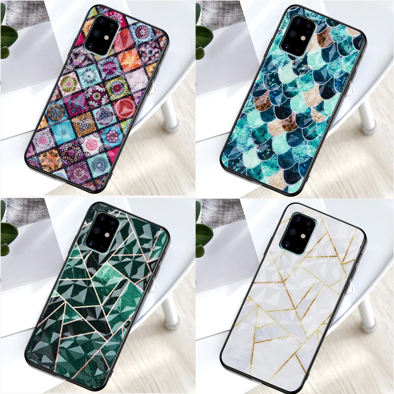 

Luxury 3D Diamond Vintage Geometric Phone Case for Samsung S20 Plus Ultral S8 S9 S10+ Note 10 Plus 8 9 Fashion Hard Back Cover