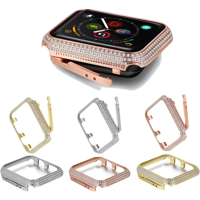 Новый роскошный чехол для часов с кристаллами apple watch 4 44 мм 40 защита 2 38 iwatch серии 3