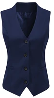 Women's Formal 4 Button V-Neck Business Dress Suit Vest Waistcoat Жилет женский 1