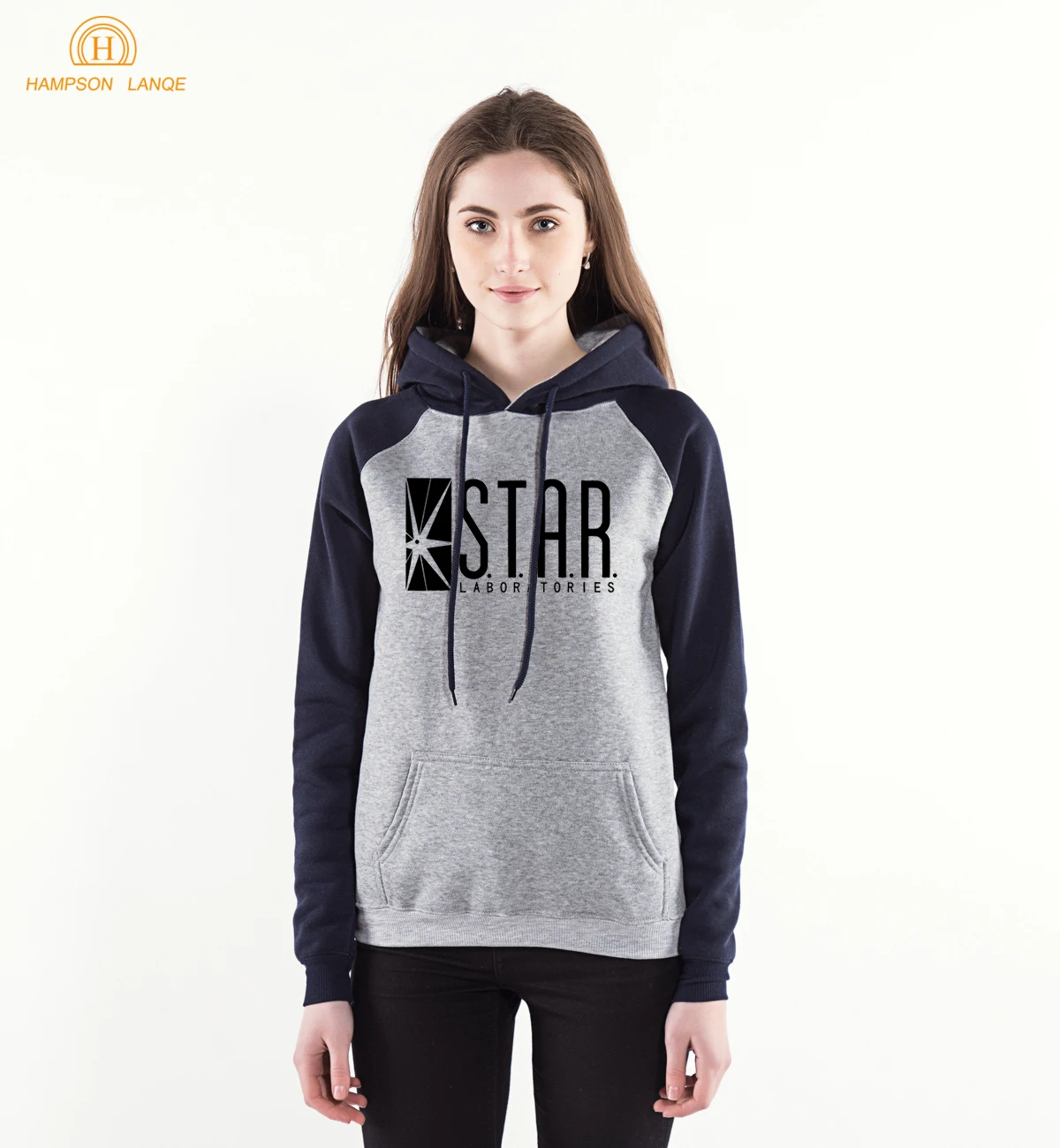 Женская толстовка с капюшоном Flash STAR Labs Raglan зимняя флисовая Лидер продаж 2020 |