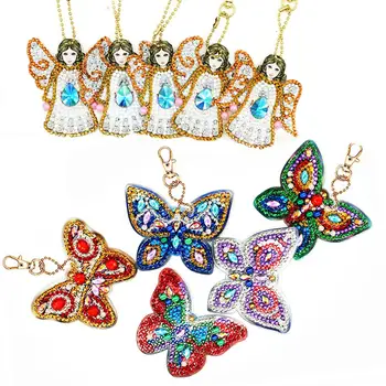 

DIY Diamond Keychain DIY Diamond Painting Keychain Bag Pendant Keychains Jewelry Key Ring Gifts 2020