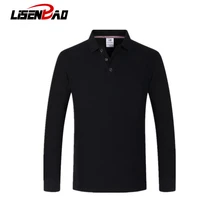 LiSENBAO,, рубашка поло, одноцветная, длинный рукав, приталенная, для мужчин, хлопок, рубашки поло, повседневные, Camisetas Masculinas размера плюс, XXXL 1900