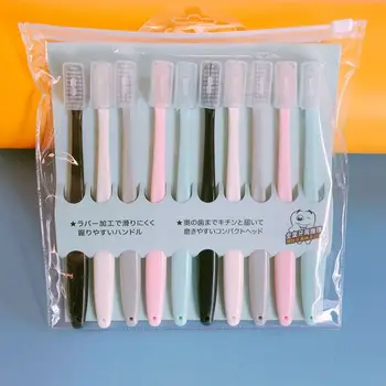 

Japan MUJI-style Macarons Ten Sticks Adult Head Soft Toothbrush Jacketed