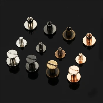 

10 Sets Solid Screw Nail Rivet Double Flat Head Belt/strap Rivets Luggage Leather Metal Craft Copper 5mm/6.5mm/8mm