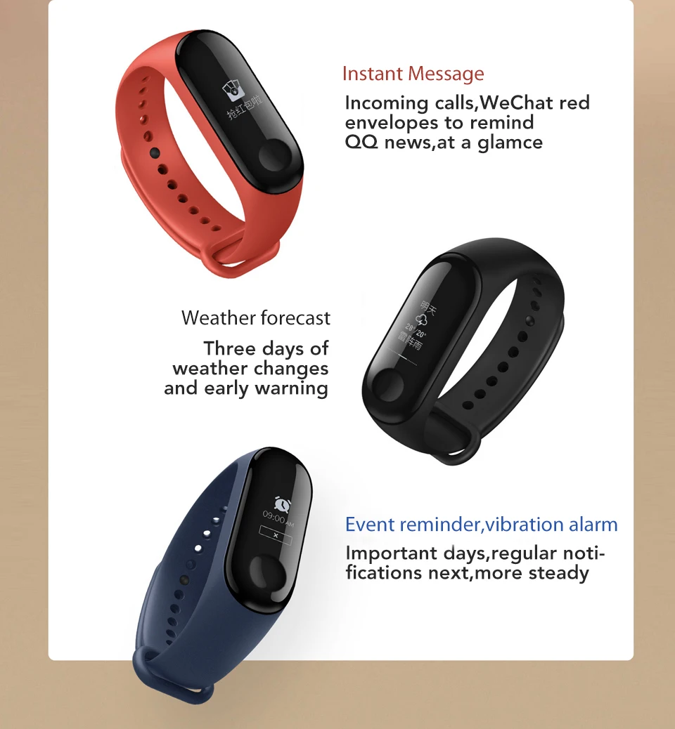 In Stock! Original Xiaomi Mi band 3 Xiomi Heart Rate Monitor Bluetooth 4.2 Xaomi Smart Sport Bracelet OLED Miband 3 Smartband  (4) 