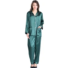 Новинка, сексуальное ночное белье, мягкий атласный халат для женщин, длинный рукав, сплошной цвет, v-образный вырез, Семейный комплект, рождественский подарок, пижама, модная ночная сорочка