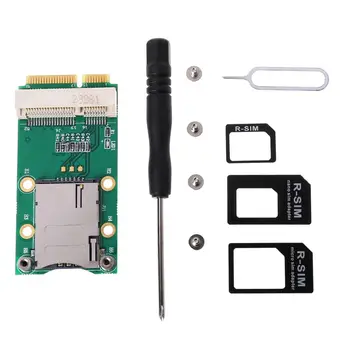 

Mini PCI-E Adapter Extension Card for 3G 4G Module USIM Card Slot with SIM Card Slot for 3G/4G WWAN LTE GPS Card 83XB