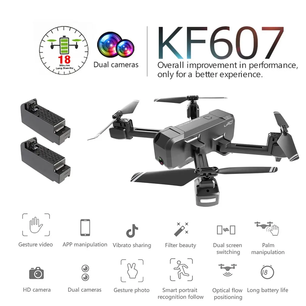 KF607 gps складной Дрон регулируемая камера s жесты фото Квадрокоптер оптический RC самолет с 1080P HD 5G широкоугольная камера