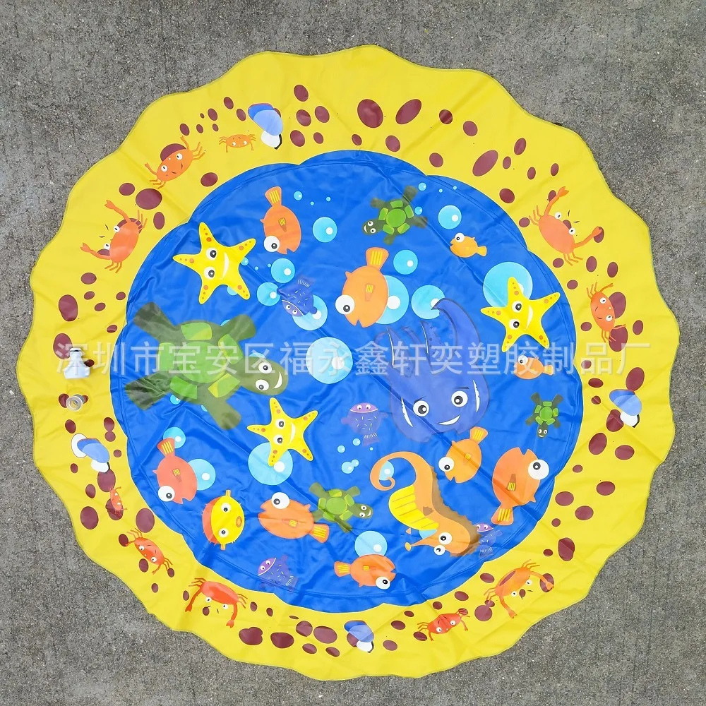 

Environmentally Friendly Inflatable Automatic Water Spouting Circle Children PVC Circle Sprinkler Circle Summer Water Spouting w