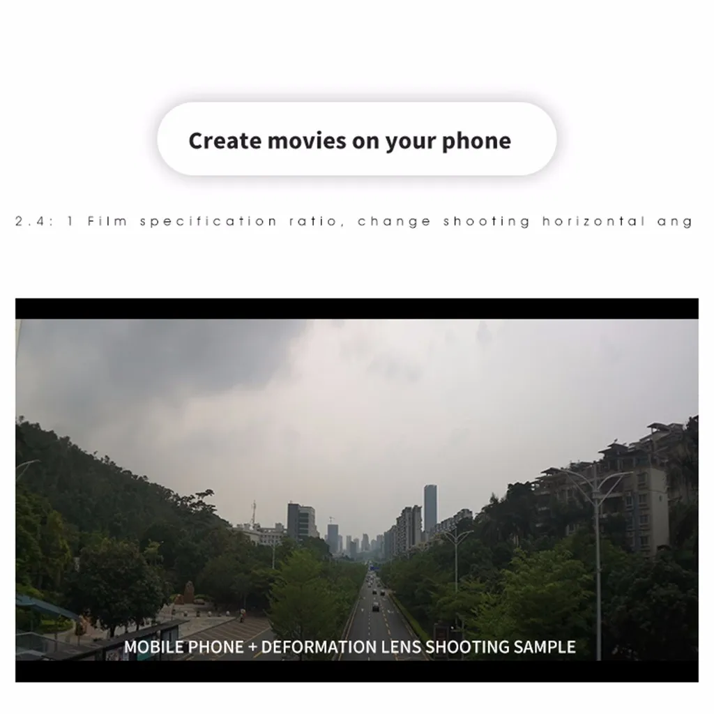 Обновленная версия 1.33X деформация объектив мобильного телефона универсальный зажим широкоформатный фильм широкоугольный объектив камеры для iPhone samsung