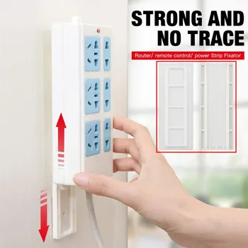 

2 Pcs Self Adhesive Power Strip Holder Wall Mount for WiFi Router Power Strip Remote Control OCT998