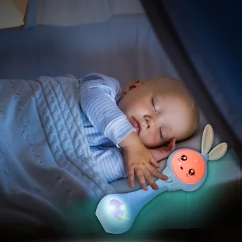 

1 Pcs Baby Rattles Music Light Hand Shaking Rattle Toy with Teether Ear Toddler Kids Toy Gifts Hot Sales