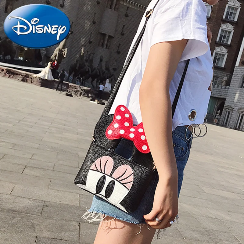 Женский рюкзак Disney Mickey Minnie сумка Кроссбоди из искусственной кожи с диагональным