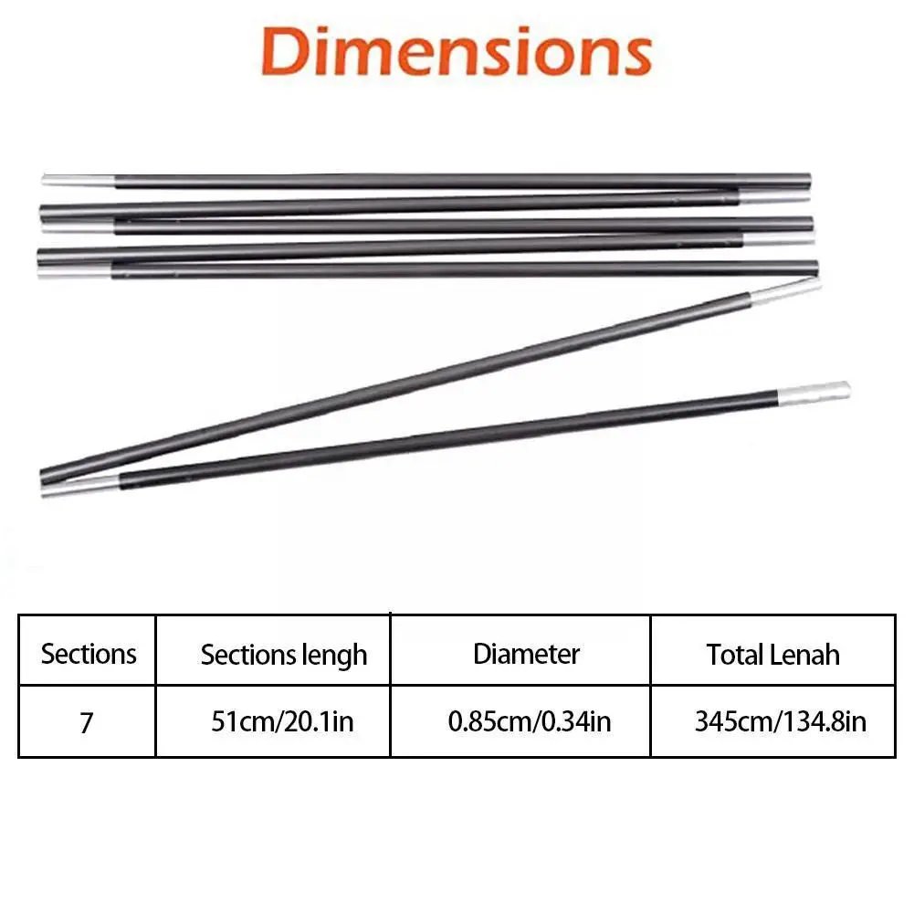 1 Pair Tent-Rod 3.0m-4.9m Fiberglass Camping Tent Pole Bars Outdoor-Support  Rods Awning Frames Kit Camping-Tent Accessories - AliExpress