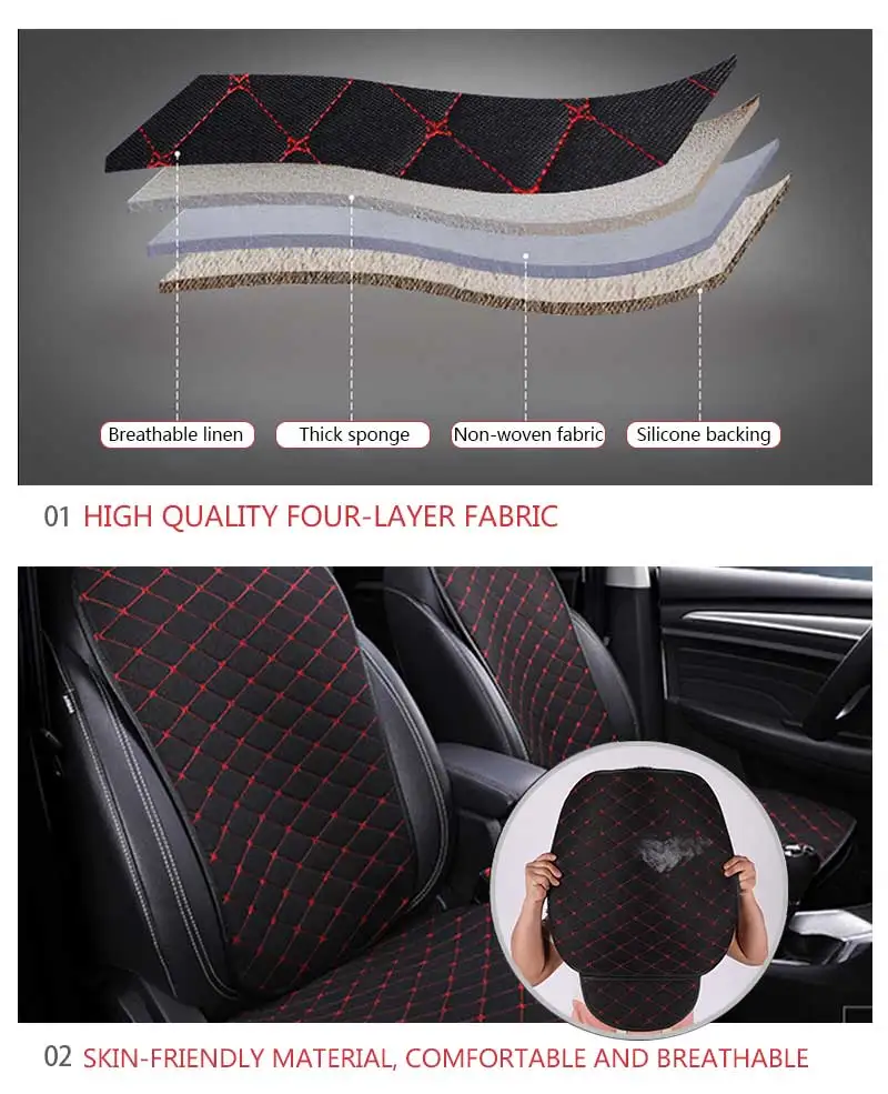 SEAMETAL чехлы для сидений автомобиля льняная подушка для сидений автомобиля четыре сезона защита салона коврики универсальный набор сидений авто аксессуары