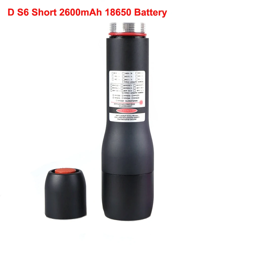 488nm 1mW Blue Focusable Dot Laser Pointer Waterproof Flashlight Torch 18650 