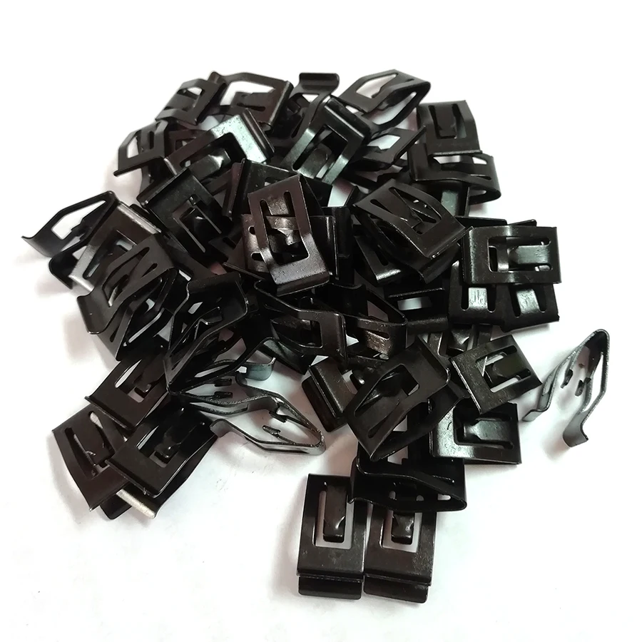

50PCS Black Metal Car Console Dashboard Panel Trim Rivet Retainer Fastener Clips
