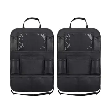 

2pcs Multi-function Car Seat Back Storage Hang Bag IPad Mini Holder Universal Back Seat Organizer for Kids Storage