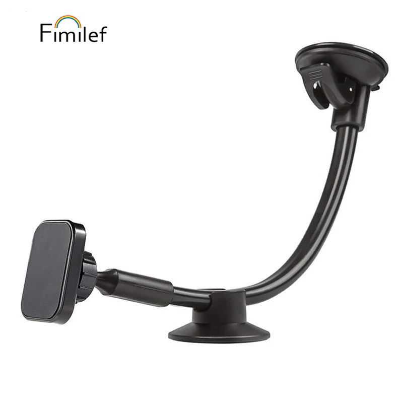 Fimilef магнитный держатель сотового телефона автомобильное крепление длинные руки стекло для защиты от ветра, автомобильный телефон держатель для iPhone X XR 8, 8 Plus, 7, 7 Plus, 6, 6Plus